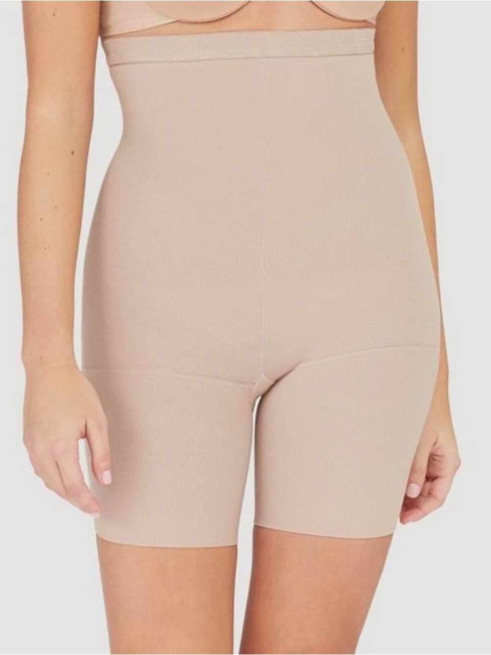 Assets SPANX Red Hot High-Waist Shaping Shorts in Nude